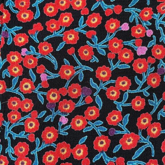 Zara Red Floral Print Midi Skirt Size Medium Double Slit Summer Festival NWOT - Picture 6 of 9